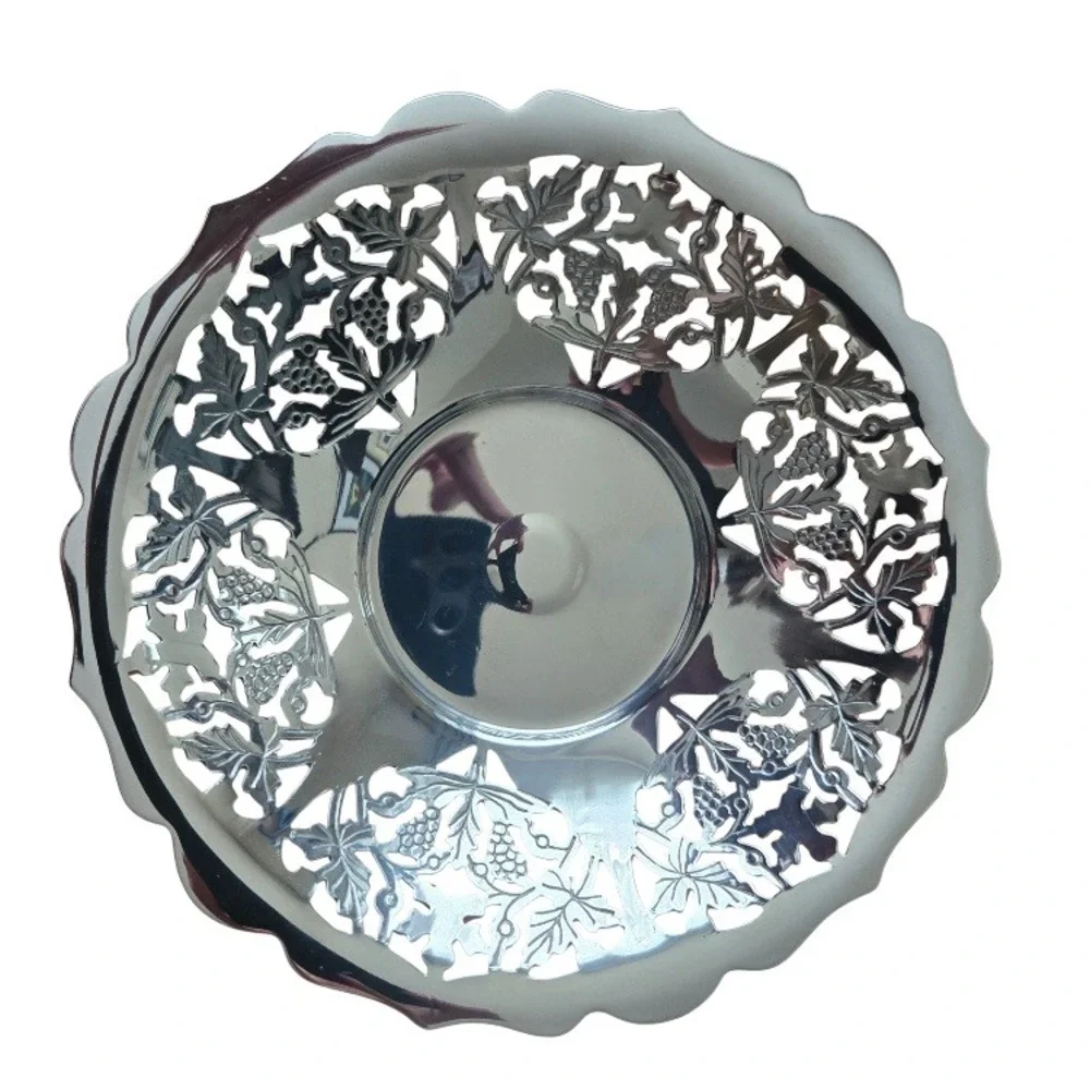 Vintage 1930s Art Deco Krome Kraft Farber Bros Chrome Dish 6